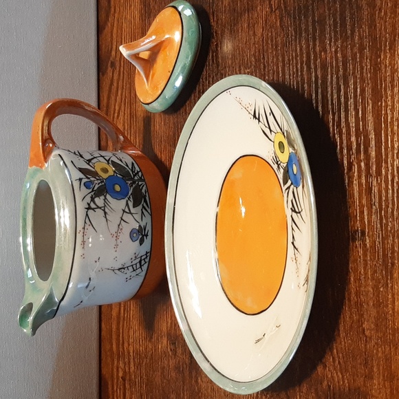 Vintage Goldcastle Chikusa Japan Teapot with lid & Underplate hand paint… - Picture 2 of 13